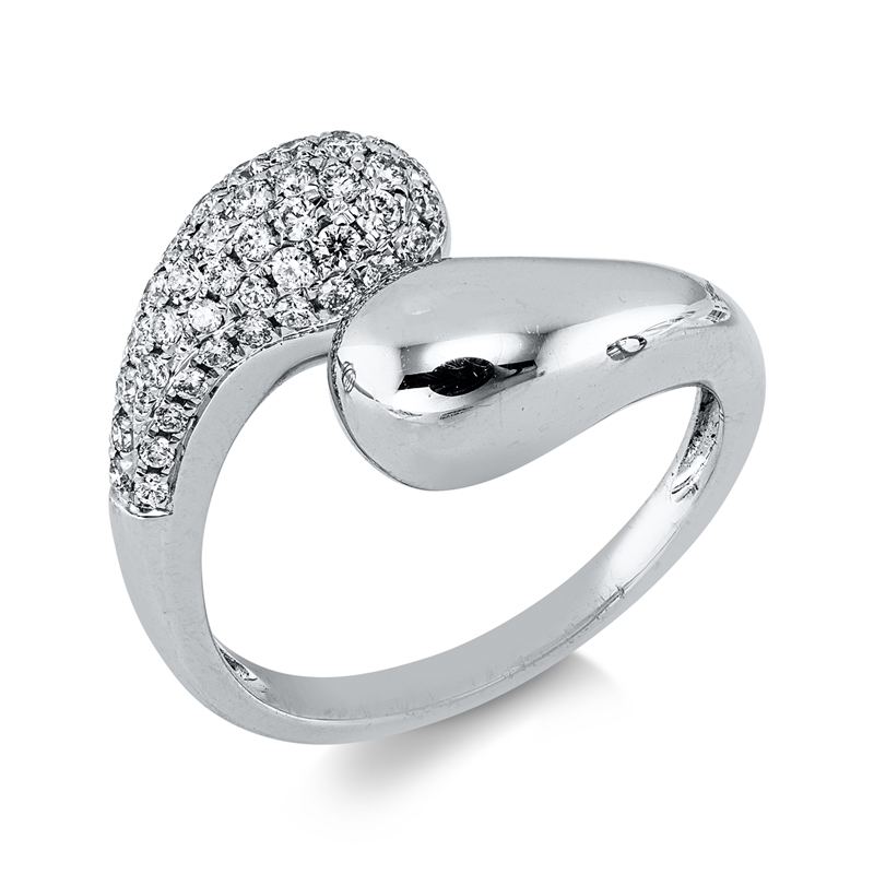 Ring    aus 750/-18 Karat Weißgold mit 50 Diamanten 0