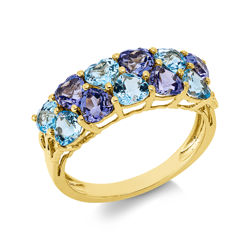 Ring mit Topas  aus 750/-18 Karat Gelbgold  