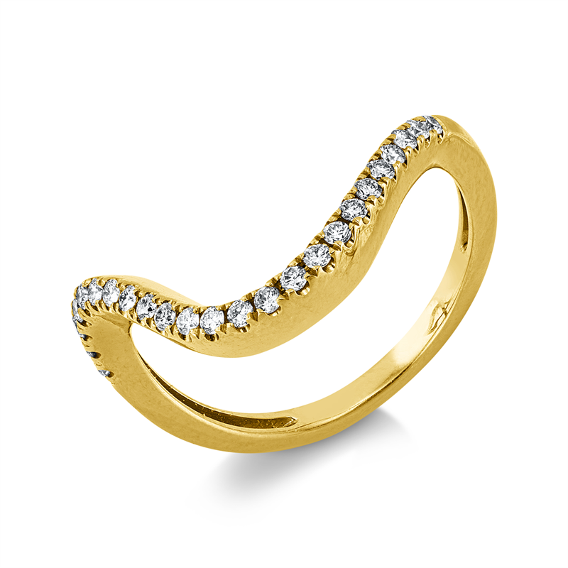 Ring    aus 750/-18 Karat Gelbgold mit 24 Diamanten 0
