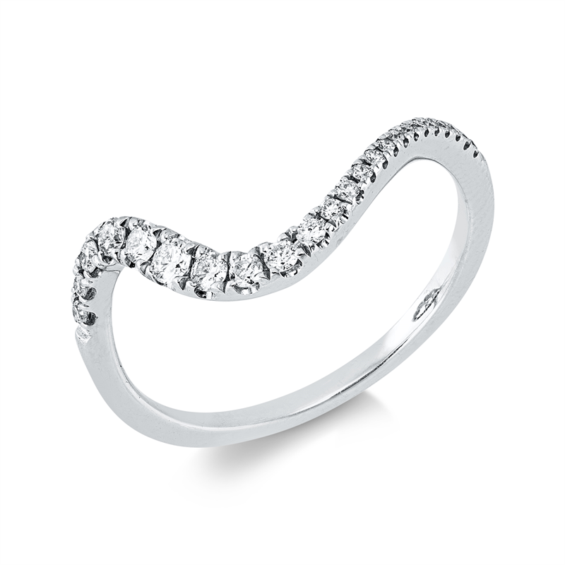 Ring    aus 750/-18 Karat Weißgold mit 23 Diamanten 0