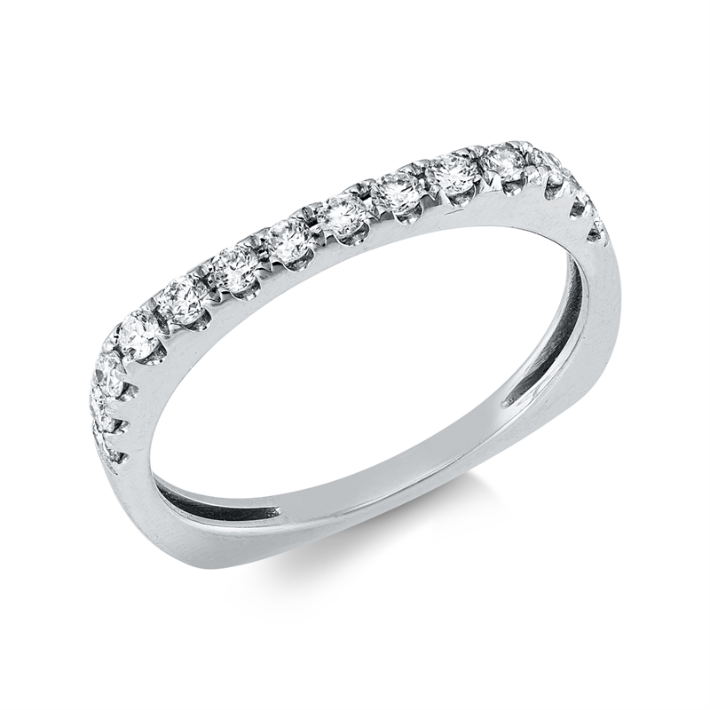 Ring    aus 750/-18 Karat Weißgold mit 14 Diamanten 0
