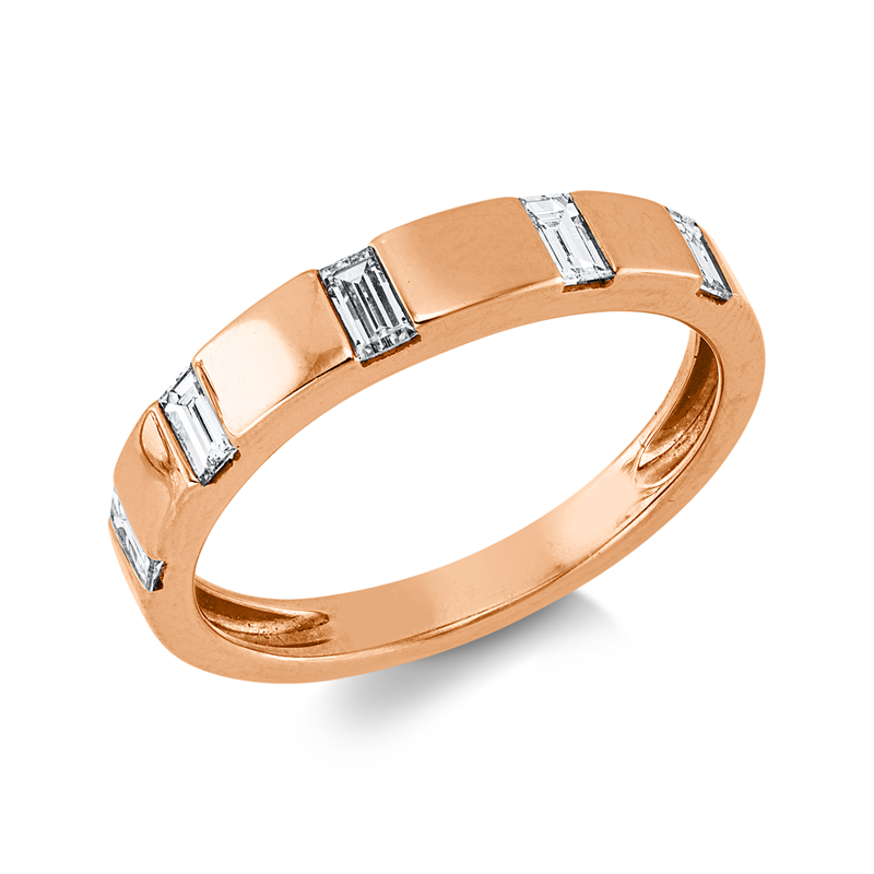 Ring    aus 750/-18 Karat Rotgold mit 5 Diamanten 0