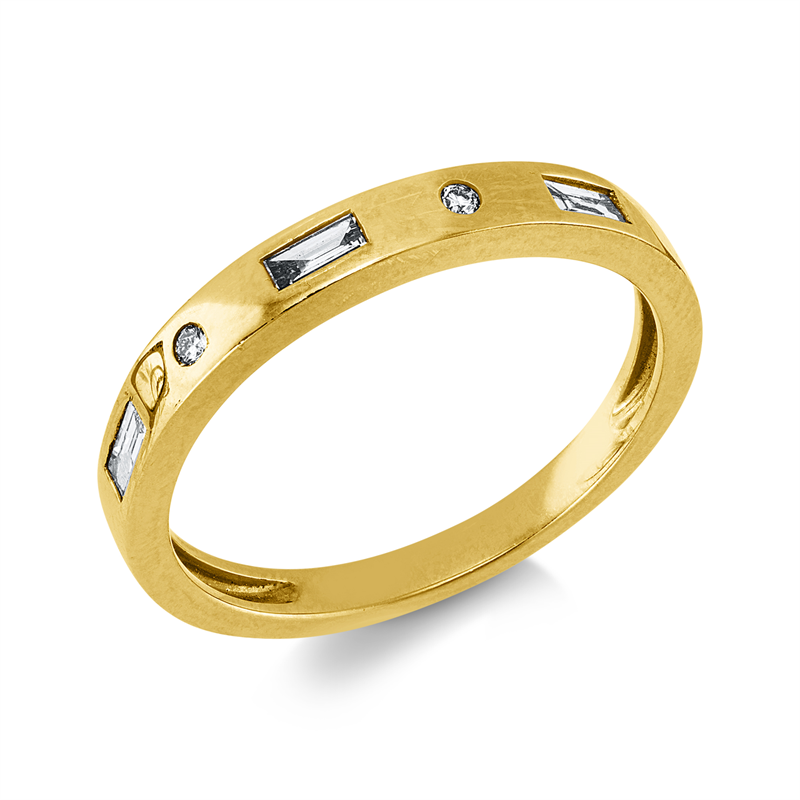 Ring    aus 750/-18 Karat Gelbgold mit 5 Diamanten 0