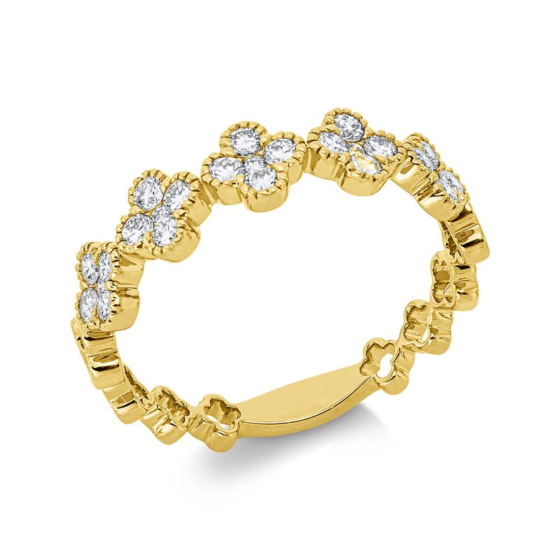 Ring    aus 750/-18 Karat Gelbgold mit 25 Diamanten 0