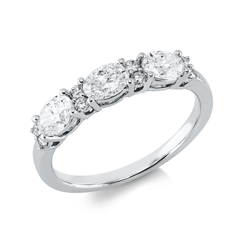 Ring    aus 750/-18 Karat Weißgold mit 11 Diamanten 1