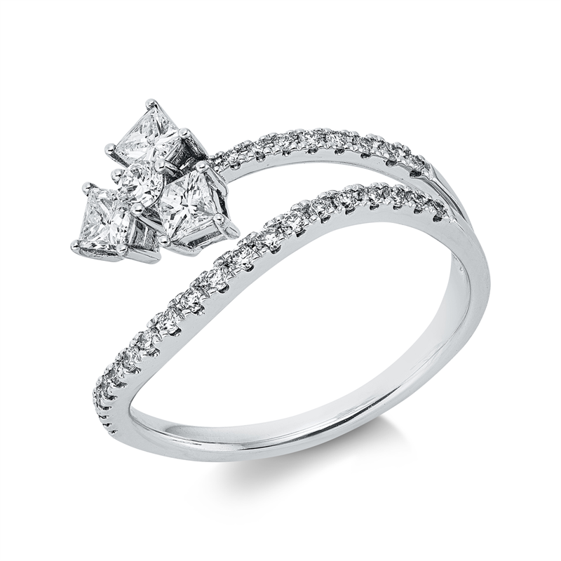 Ring    aus 585/-14 Karat Weißgold mit 33 Diamanten 0