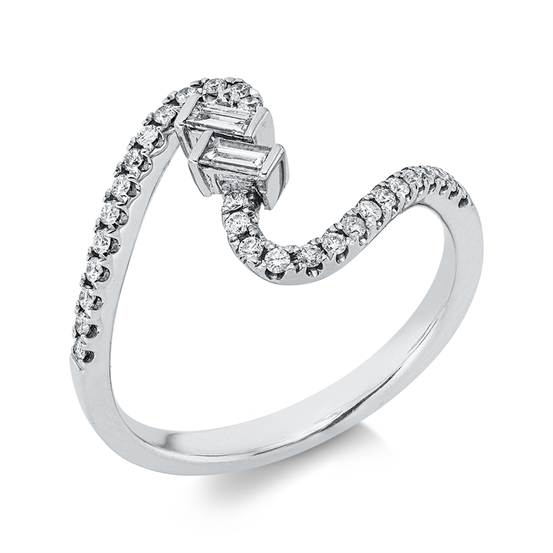 Ring    aus 750/-18 Karat Weißgold mit 32 Diamanten 0