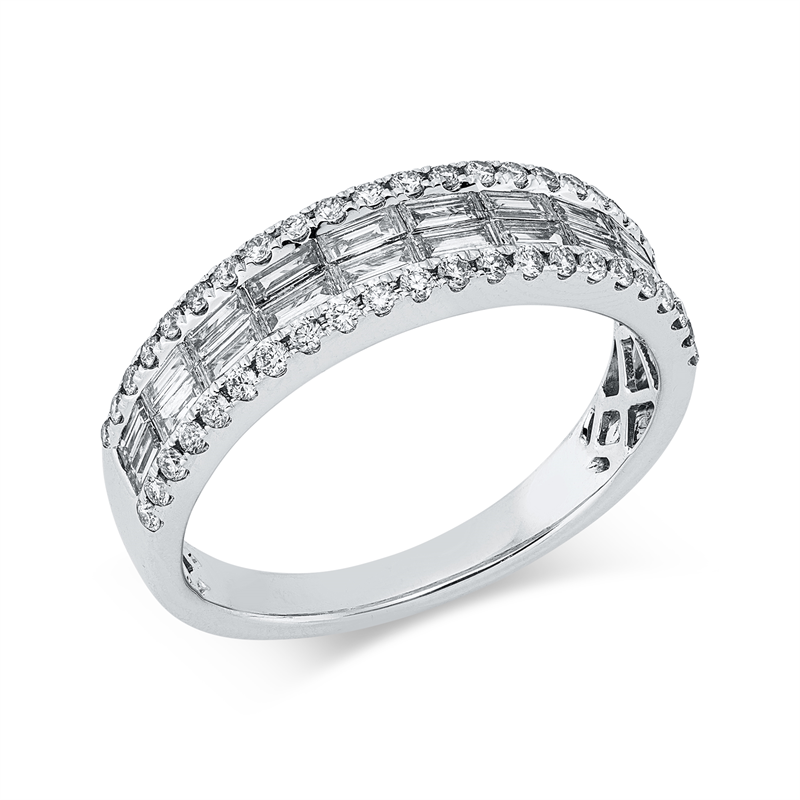 Ring    aus 750/-18 Karat Weißgold mit 64 Diamanten 0