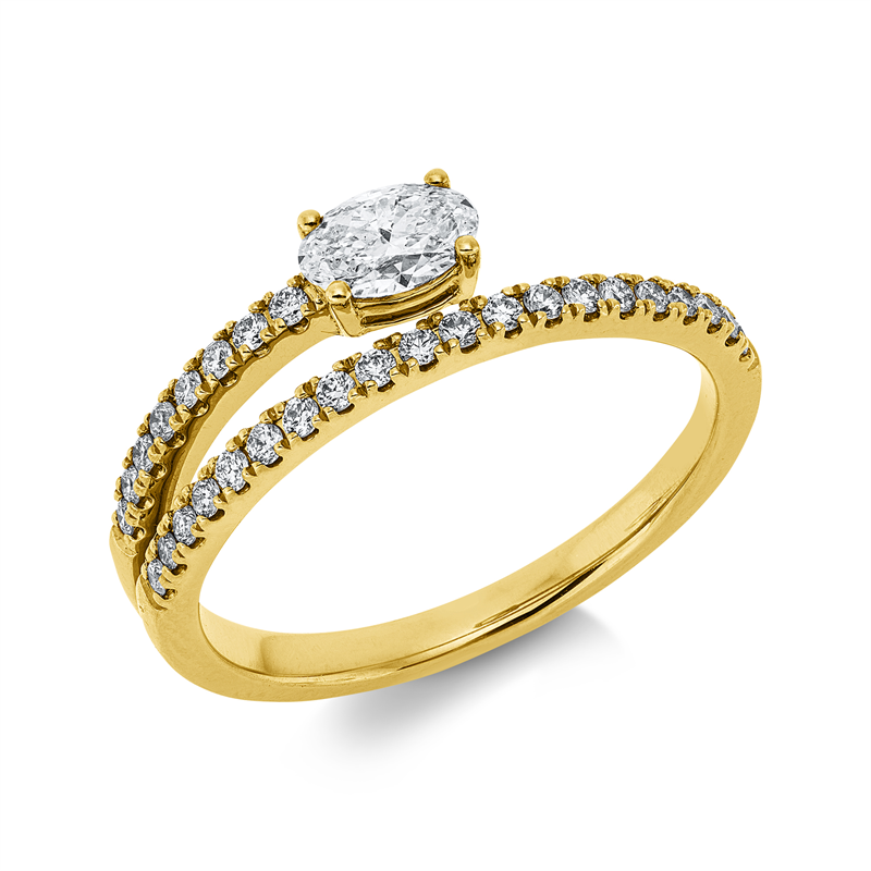 Ring    aus 750/-18 Karat Gelbgold mit 29 Diamanten 0