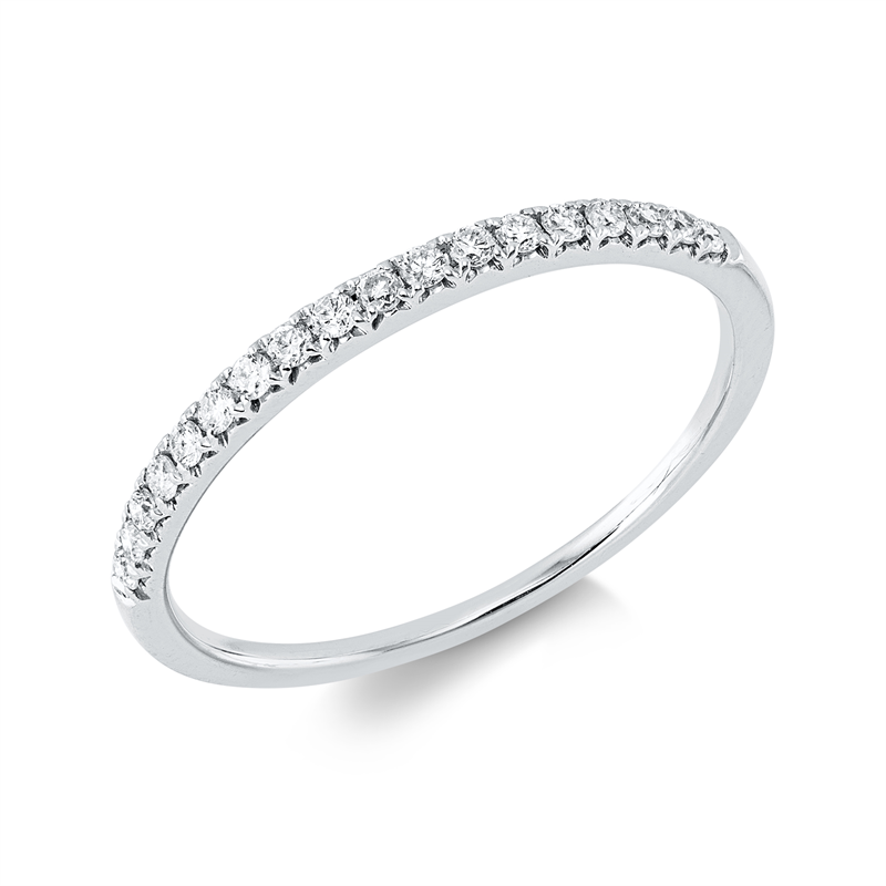 Ring    aus 750/-18 Karat Weißgold mit 18 Diamanten 0