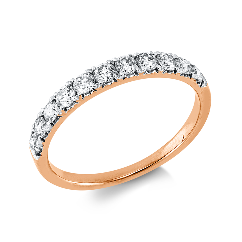 Ring    aus 750/-18 Karat Rotgold / Weißgold mit 11 Diamanten 0