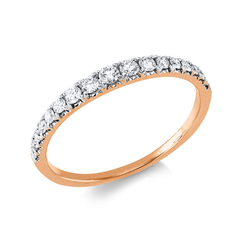 Ring    aus 750/-18 Karat Rotgold / Weißgold mit 17 Diamanten 0