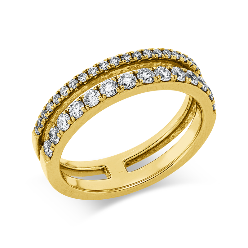 Ring    aus 750/-18 Karat Gelbgold mit 37 Diamanten 0