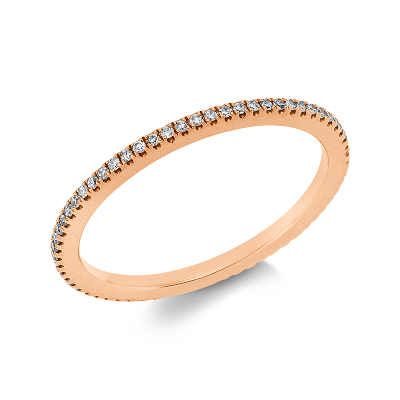 Ring    aus 750/-18 Karat Rotgold mit 65 Diamanten 0