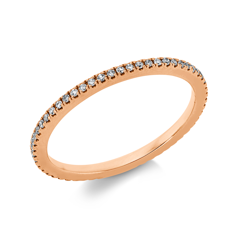 Ring    aus 750/-18 Karat Rotgold mit 58 Diamanten 0