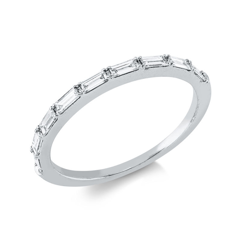 Ring    aus 750/-18 Karat Weißgold mit 9 Diamanten 0