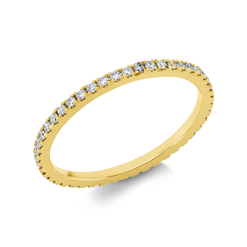 Ring    aus 750/-18 Karat Gelbgold mit 47 Diamanten 0