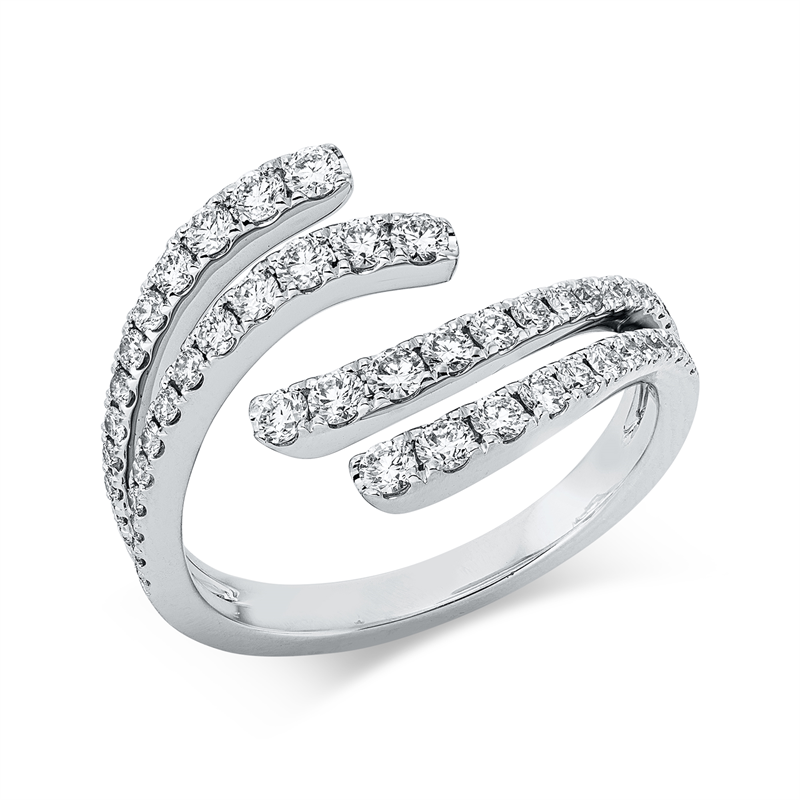Ring    aus 750/-18 Karat Weißgold mit 50 Diamanten 0