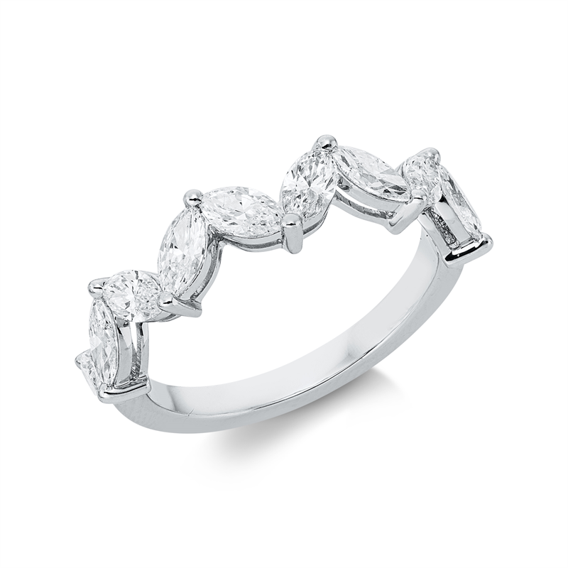 Ring    aus 750/-18 Karat Weißgold mit 9 Diamanten 1