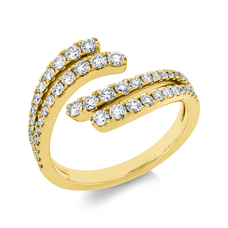 Ring    aus 750/-18 Karat Gelbgold mit 50 Diamanten 0