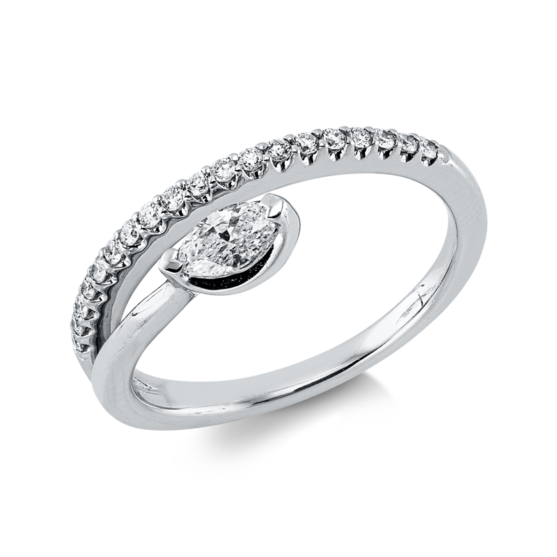 Ring    aus 750/-18 Karat Weißgold mit 20 Diamanten 0