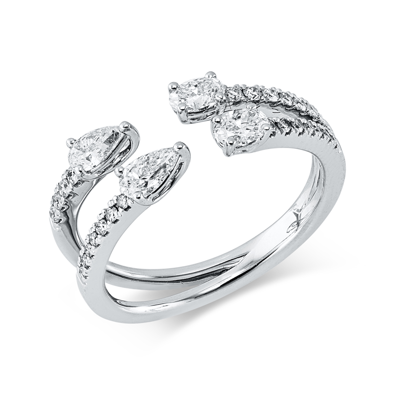 Ring    aus 750/-18 Karat Weißgold mit 29 Diamanten 0