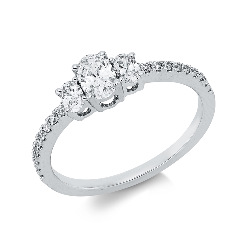 Ring    aus 750/-18 Karat Weißgold mit 21 Diamanten 0