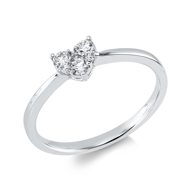Ring    aus 750/-18 Karat Weißgold mit 6 Diamanten 0