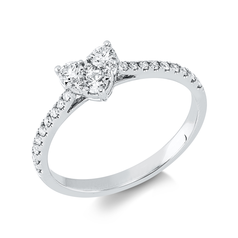 Ring    aus 750/-18 Karat Weißgold mit 24 Diamanten 0