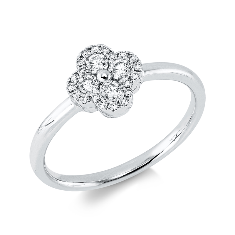 Ring    aus 750/-18 Karat Weißgold mit 24 Diamanten 0