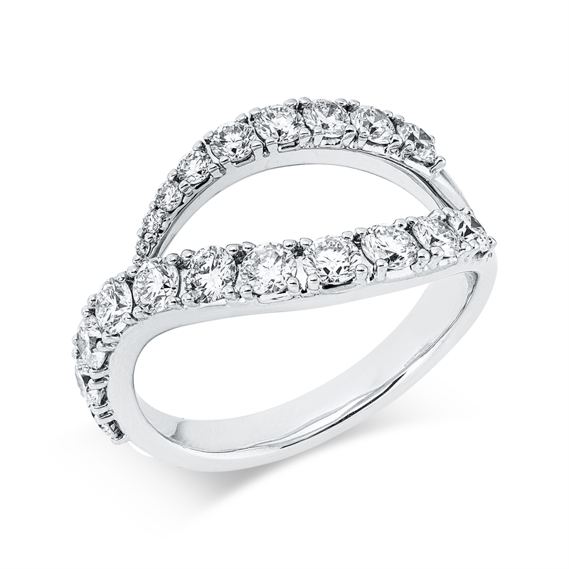 Ring    aus 750/-18 Karat Weißgold mit 20 Diamanten 1