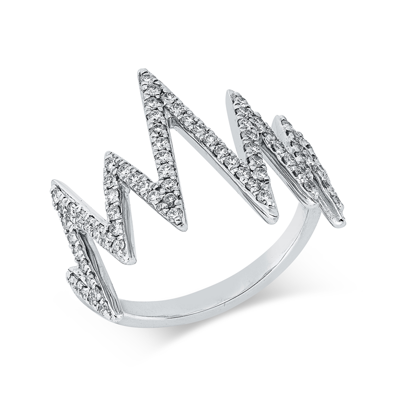 Ring    aus 750/-18 Karat Weißgold mit 79 Diamanten 0