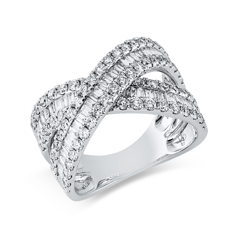 Ring    aus 750/-18 Karat Weißgold mit 139 Diamanten 1