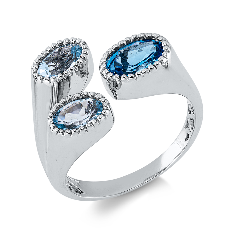 Ring mit Topas  aus 585/-14 Karat Weißgold  