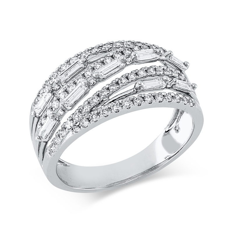 Ring    aus 750/-18 Karat Weißgold mit 69 Diamanten 0