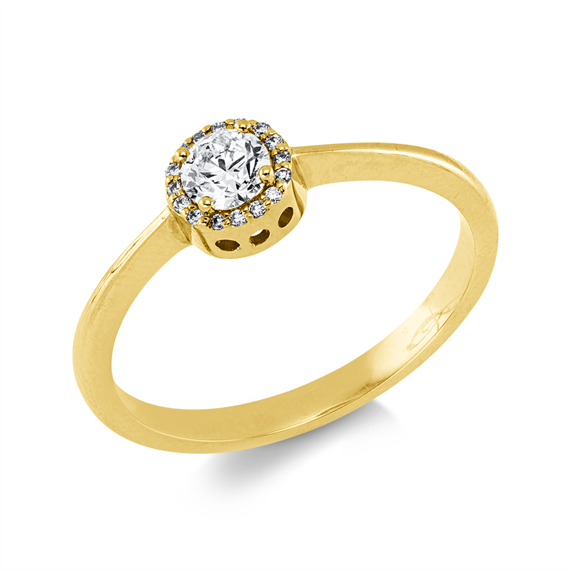 Ring    aus 750/-18 Karat Gelbgold mit 17 Diamanten 0