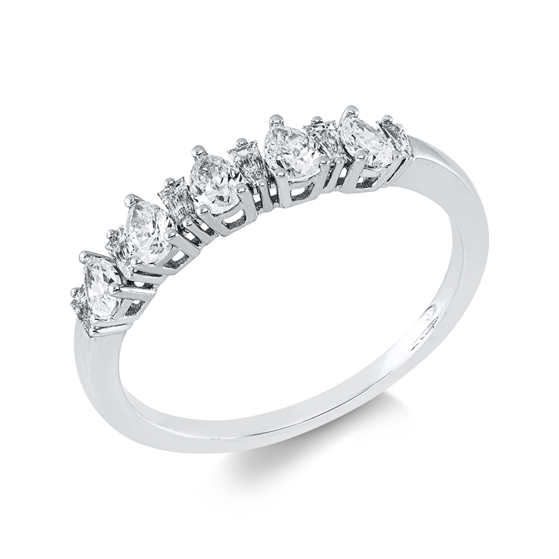 Ring    aus 750/-18 Karat Weißgold mit 12 Diamanten 0