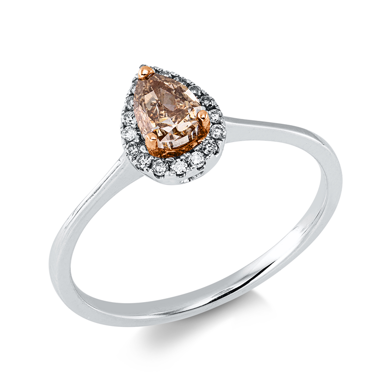 Ring    aus 750/-18 Karat Weißgold mit 18 Diamanten 0