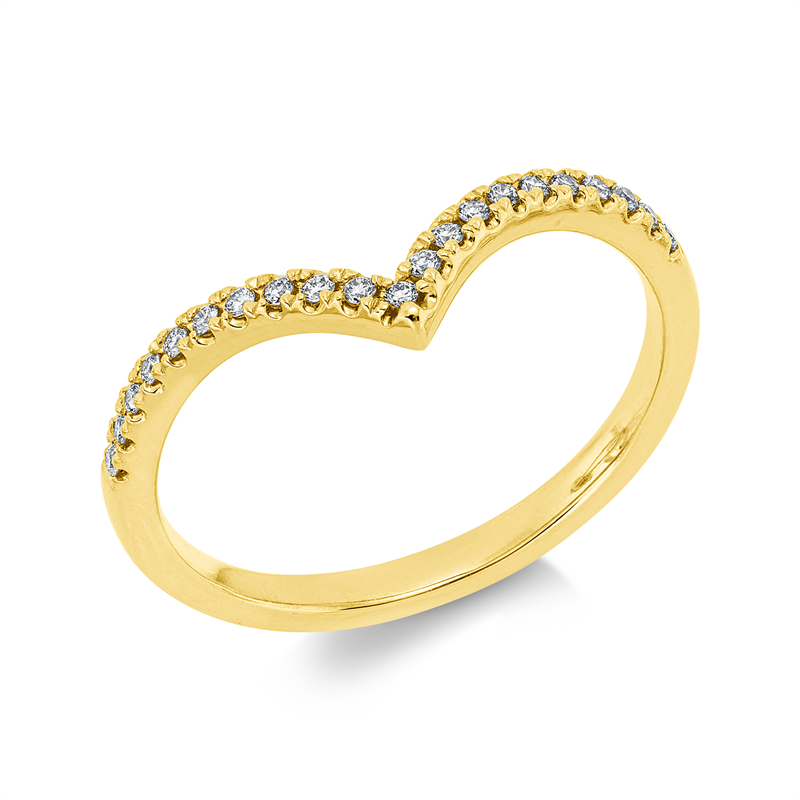 Ring    aus 750/-18 Karat Gelbgold mit 21 Diamanten 0