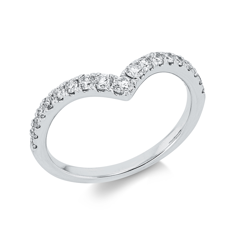 Ring    aus 750/-18 Karat Weißgold mit 19 Diamanten 0