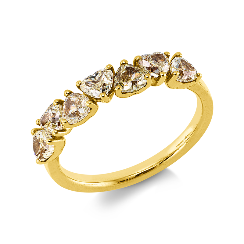 Ring    aus 750/-18 Karat Gelbgold mit 7 Diamanten 1