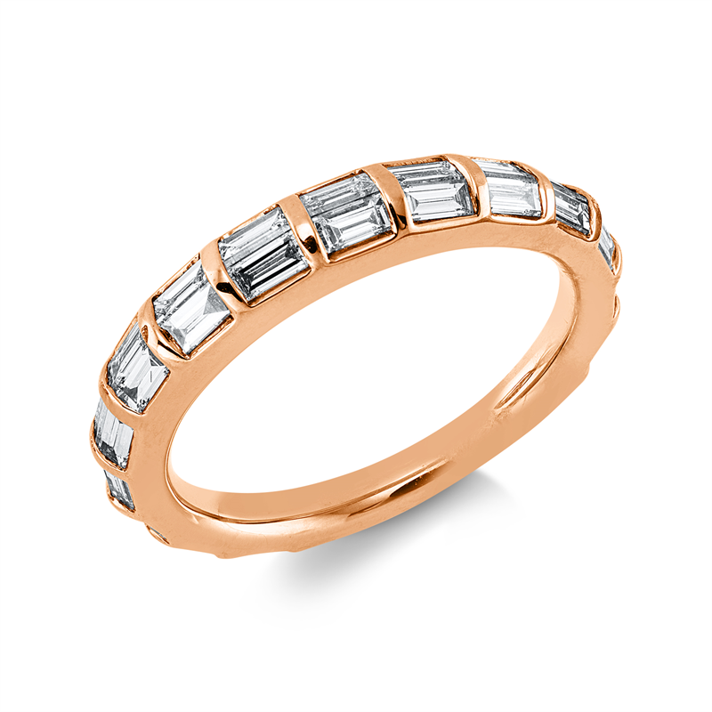 Ring    aus 750/-18 Karat Rotgold mit 30 Diamanten 1