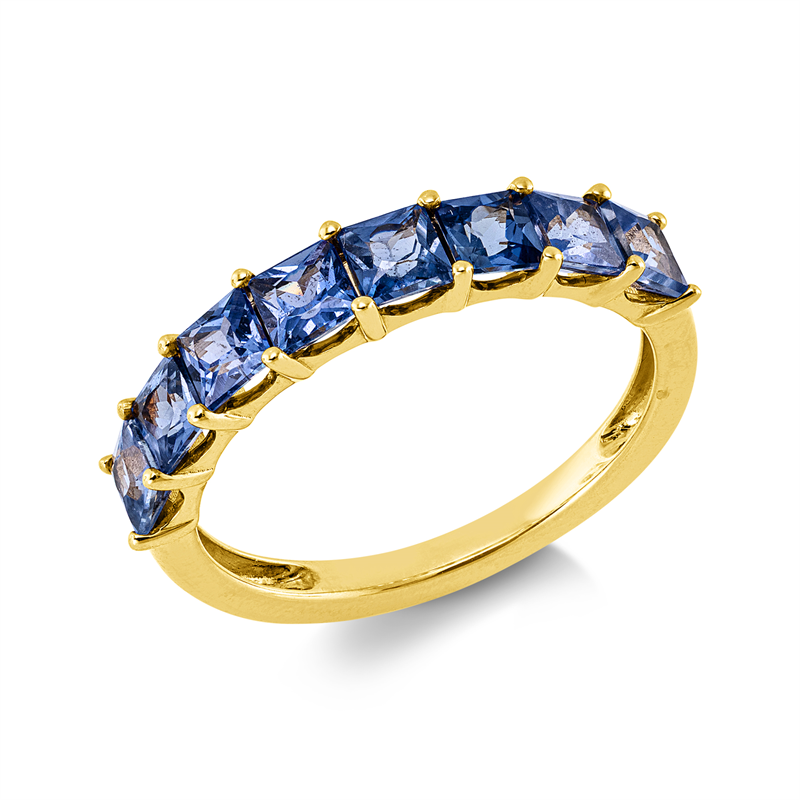 Ring mit Saphir  aus 750/-18 Karat Gelbgold  