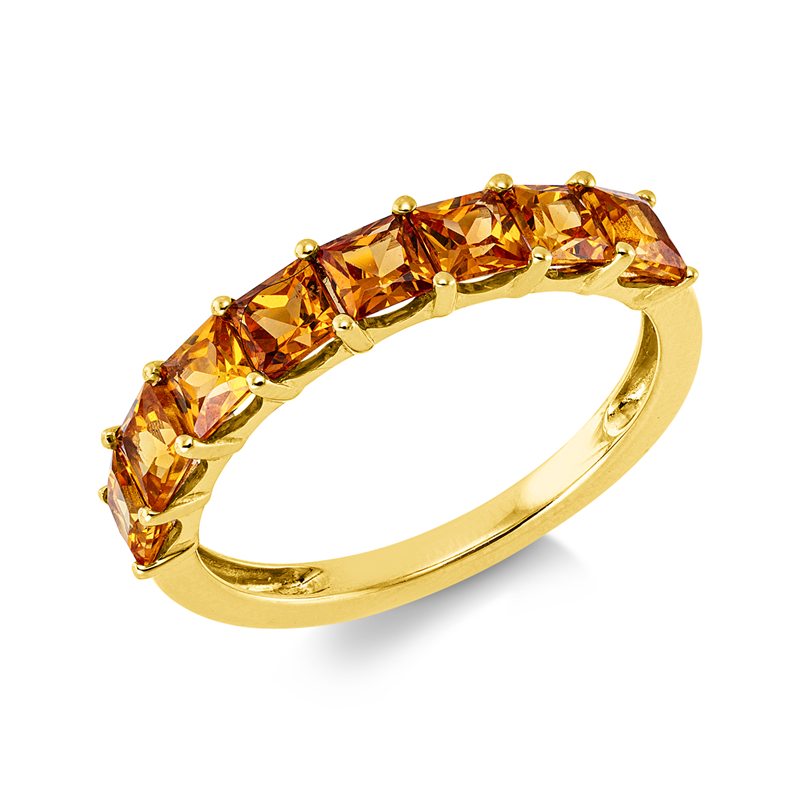 Ring mit Saphir  aus 750/-18 Karat Gelbgold  