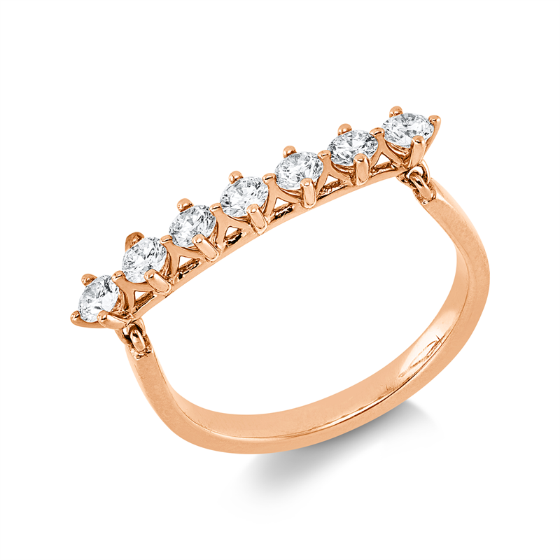 Ring    aus 750/-18 Karat Rotgold mit 7 Diamanten 0
