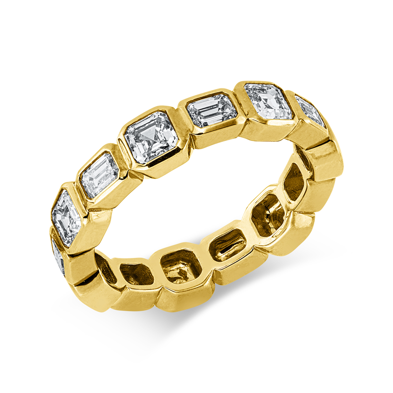 Ring    aus 750/-18 Karat Gelbgold mit 7 Diamanten 1