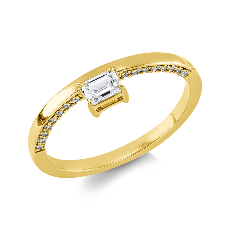 Ring    aus 750/-18 Karat Gelbgold mit 37 Diamanten 0