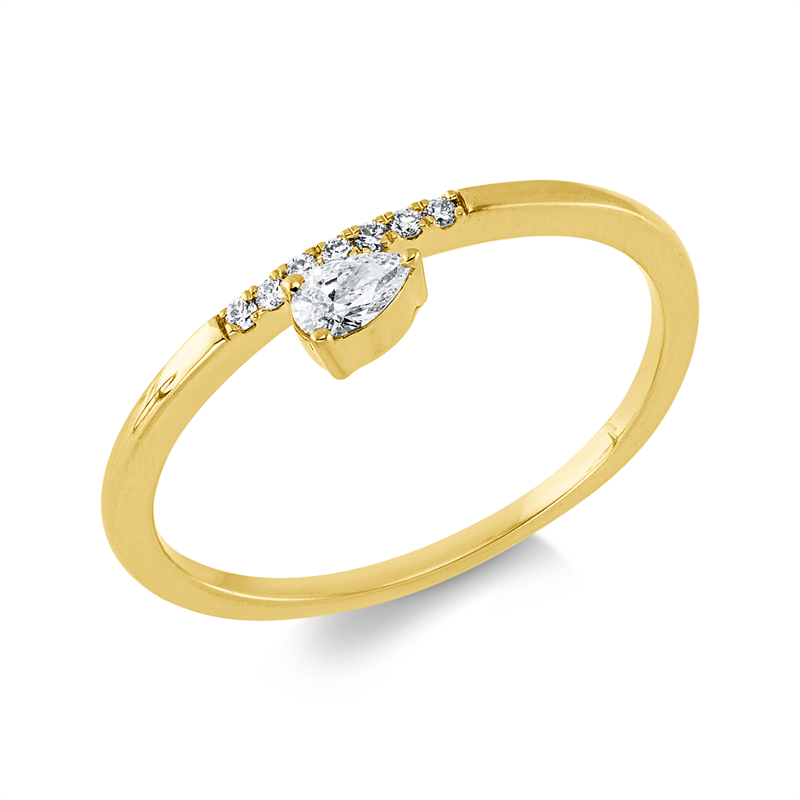Ring    aus 750/-18 Karat Gelbgold mit 8 Diamanten 0