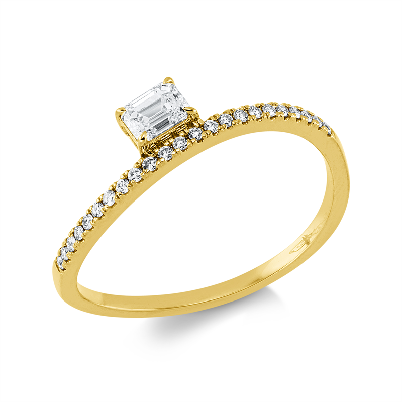 Ring    aus 750/-18 Karat Gelbgold mit 24 Diamanten 0