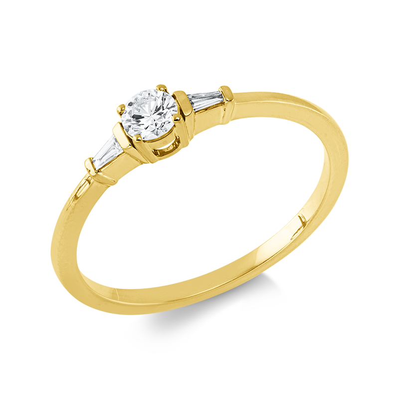 Ring    aus 750/-18 Karat Gelbgold mit 3 Diamanten 0